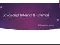 JavaScript Lesson 2 JavaScript Internal and External Scripts