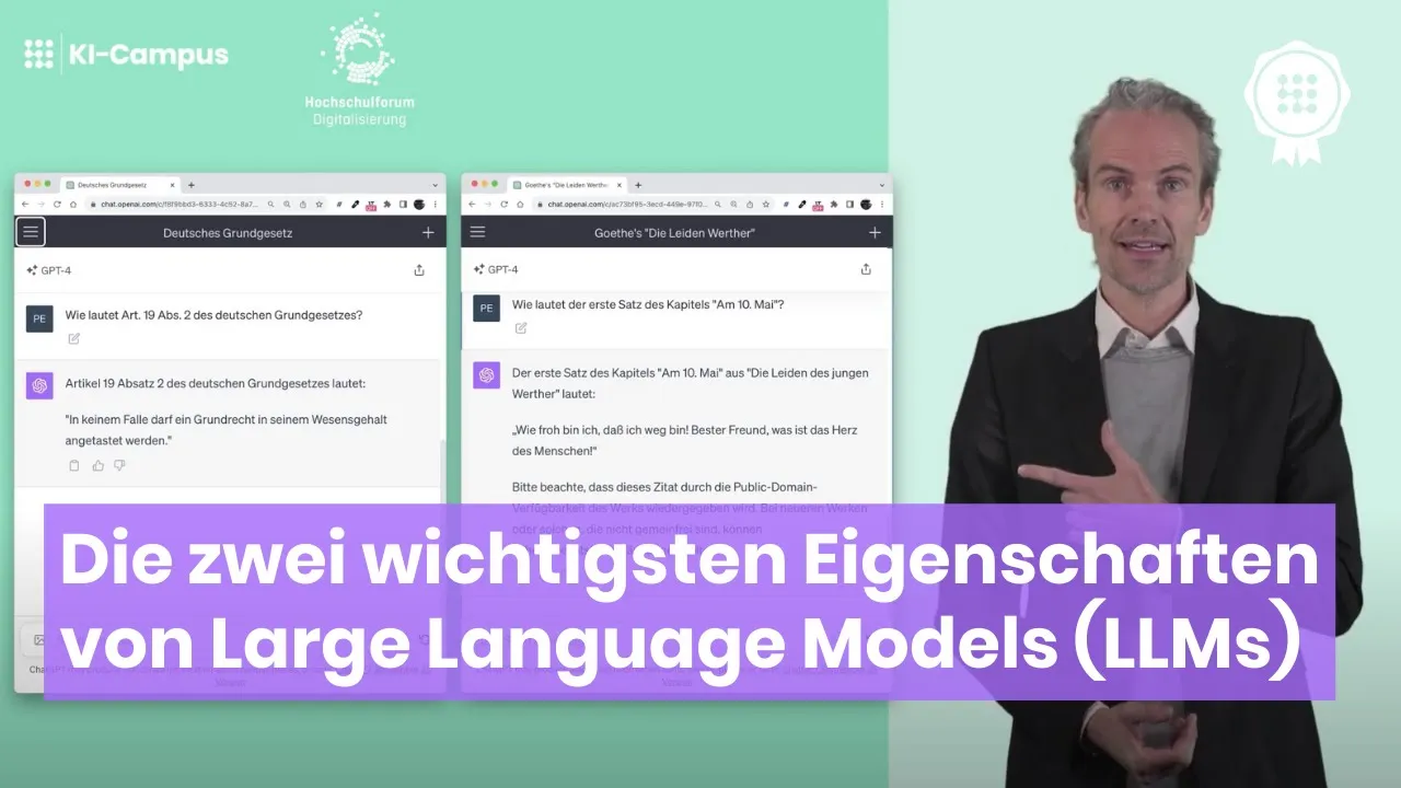 Die zwei wichtigsten Eigenschaften von Large Language Models (LLMs)