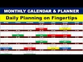 Monthly Calendar Daily Planner in Excel Excel