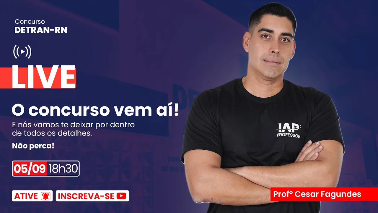 Concurso DETRAN com edital em Novembro - Prof. Cesar Fagundes