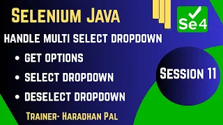Handle multi select Dropdown get options select and deselect dropdown in Selenium with Java S