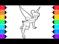Coloring Tinkerbell Disney Princess New Coloring Pages