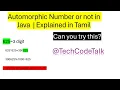 Can You Identify an Automorphic Number Java Interview