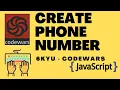 Create Phone Number codewars 6kyu javascript