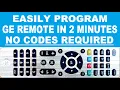 How to Program GE Remote with TV using Auto Code Search Method