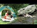 Download Lagu Solo Bushcraft, Wild Camping, Camping Alone, Fishing in The Stream, Relaxing Nature Sounds | ASMR