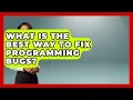 What Is The Best Way To Fix Programming Bugs - Learn To Troubleshoot