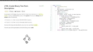 July 15 2024 LeetCode daily 2196 Create Binary Tree From Descriptions - Python solution