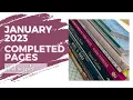 JANUARY 2023 completed colouring pages and wip s Adult Colouring