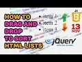 How to Drag and Drop to Sort HTML Lists