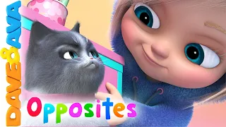 🤗 New Opposites for Kids | Nursery Rhymes  and Baby Songs | Dave and Ava 🤗