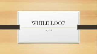 Java Tutorial While Iteration Statement Loops