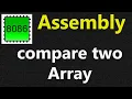 How to compare two array in assembly 8086 Compare two array in 8086