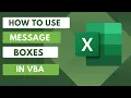 How to use Message Boxes in VBA Excel - A Comprehensive Guide