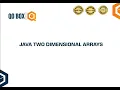Java Two Dimensional Arrays QO-BOX