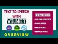 Text to Speech VB NET -1- Overview