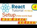 React JS Tutorial for beginners in Hindi Setup Hello World App
