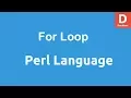 Perl Programming For Loop