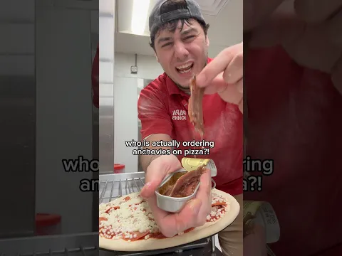 Who orders ANCHOVIES on pizza?! #youtube #shorts #viralvideo #trending #pizza #youtubeshorts #food