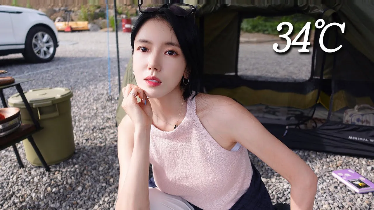 견디기 힘든 폭염 🥵｜솔로 캠핑｜솔캠｜캠핑 브이로그｜비빔메밀면🥢｜ 프렌치 토스트🍞｜가평 랜드 캠핑장 サムネイル