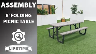 Lifetime 6 Folding Picnic Table Lifetime Assembly