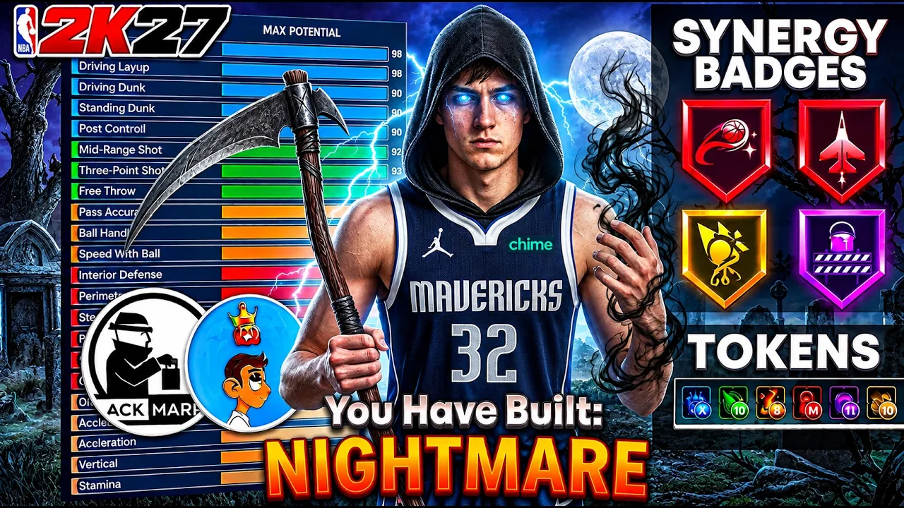 MY *NEW* 6'9 "NIGHTMARE" COOPER FLAGG PF BUILD is UNSTOPPABLE! FULL BUILD, BADGES, JUMPSHOT, & SIGS!: video thumbnail