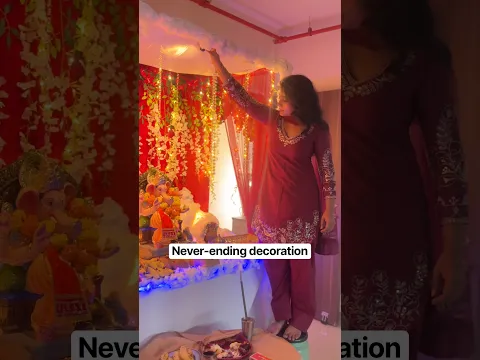Bappa k liye Decoration kitna bhi karo kamm hi lagta hai🤭#ganeshchaturthi #ganesh #trending #shorts