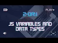 JavaScript Variables and Data types