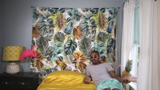 Three ways to style a wall tapestry