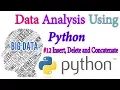 Insert delete and concatenate numpy arrays - Python Data science In Hindi