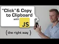 Click and Copy to Clipboard with Javascript