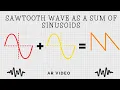 Sawtooth wave as a sum of sinusoids explained