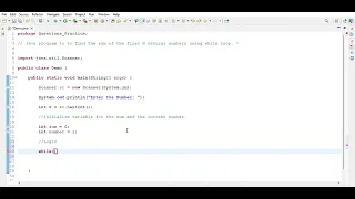 Java Program - Sum of first N natural numbers in Java Java While Loop CodeWith
