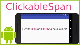 How to Make Parts of a TextView Clickable - Android Studio Tutorial