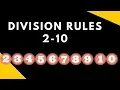 Divisibility Rules 2-10