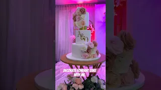 Decorate Stunning Wedding Cake With Me Weddingcakedecorating Weddingcake 3tierswedsingcake 