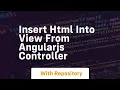 insert html into view from angularjs controller