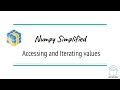 Numpy Tutorials Accessing and Iterating values in Arrays AI Simplified