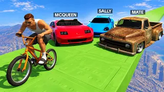 GTA V Online: BMX vs CARROS 3 - Especial com McQUEEN!