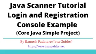 Java Scanner Tutorial - Login and Registration Console Example