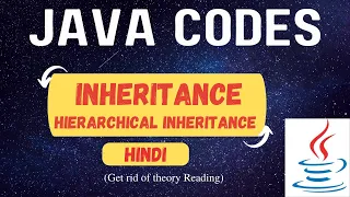 Hierarchical Inheritance in Java Inheritance in Java Java Program Hindi Hinglish
