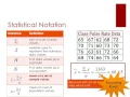 Statistical Notation