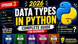 Python Data Types Explained in Telugu Episode 3 Python Full Course 2026