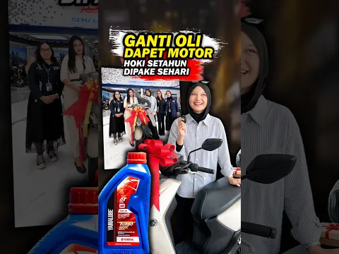 CEWE INI BERUNTUNG BANGET!! NIAT GANTI OLI MALAH DAPET UNDIAN MOTOR