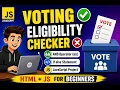 JavaScript Voting Eligibility Checker Using AND Operator