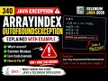 340 ArrayIndexOutOfBoundsException in Java Selenium Java 2026