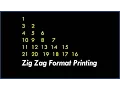 C Program For Numbers Printing - How to Print the Numbers in Zigzag Format