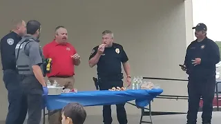 National Night Out hot dog eating contest