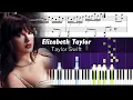 Lagu Taylor Swift - Elizabeth Taylor (So Glamorous Cabaret) - Accurate Piano Tutorial with Sheet Music