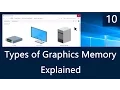 The Difference Between Total Available Graphics Dedicated and Shared System Memory